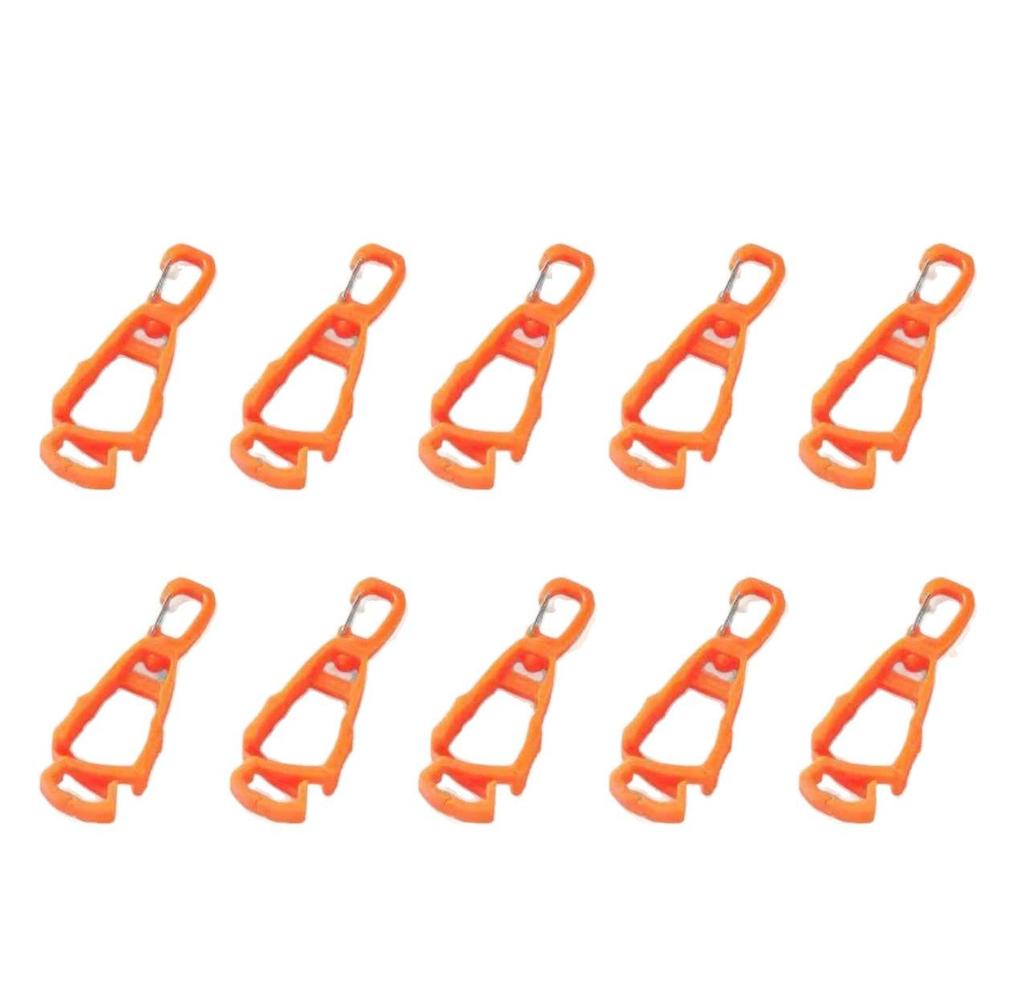 10-Pack Plastic Anti-Loss Glove Clips for Construction and Outdoor Work