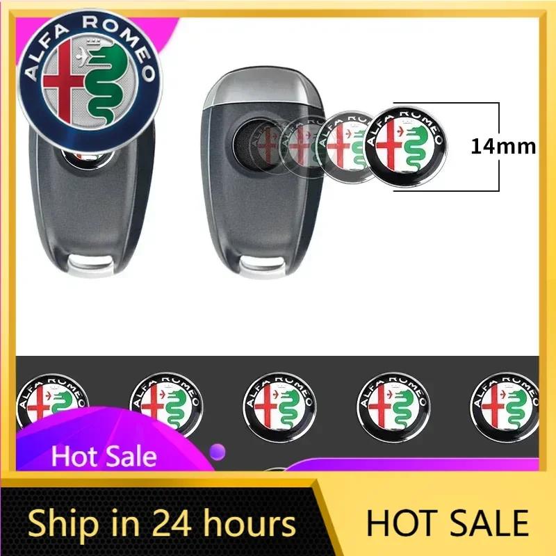 DCQFJ1 Car Stickers For Alfa Romeo 10X 14mm Car Key Badge Sticker Symbol Logo Key Shell Remote Fob Emblem Decal For Alfa Romeo Giuliett