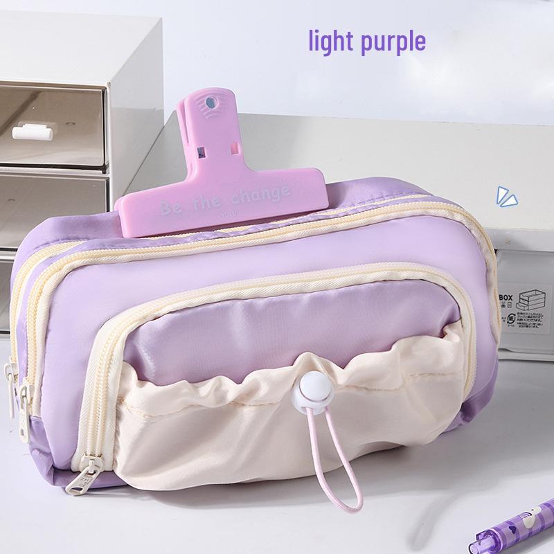 

Стильный многослойный пенал для девочек и подростков: Вместительный, модный органайзер для канцелярских принадлежностей Holds up to 100 pens