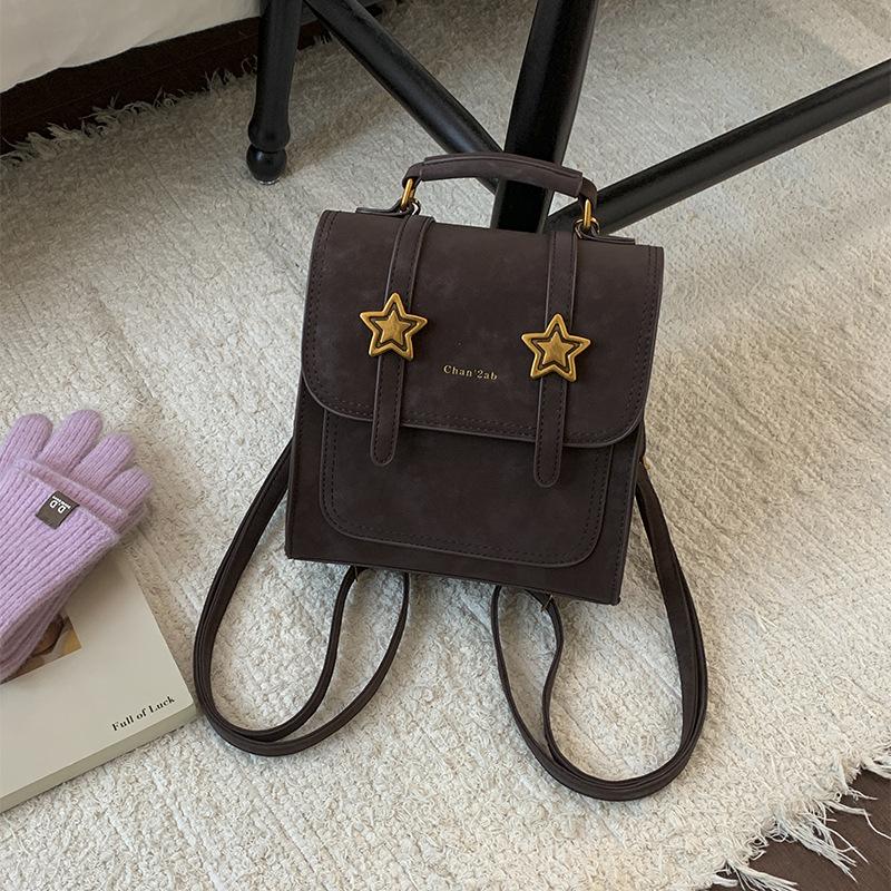 

College Vintage Backpack Women s 2025 Autumn and Winter New Student Portable Small Backpack Fashion One Shoulder Crossbody Bag