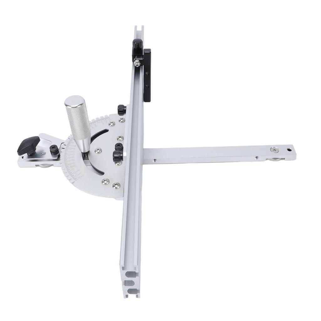 410mm Table Saw Miter Gauge Adjustable Angle Aluminum Alloy Push Ruler Tool with Flip Stop