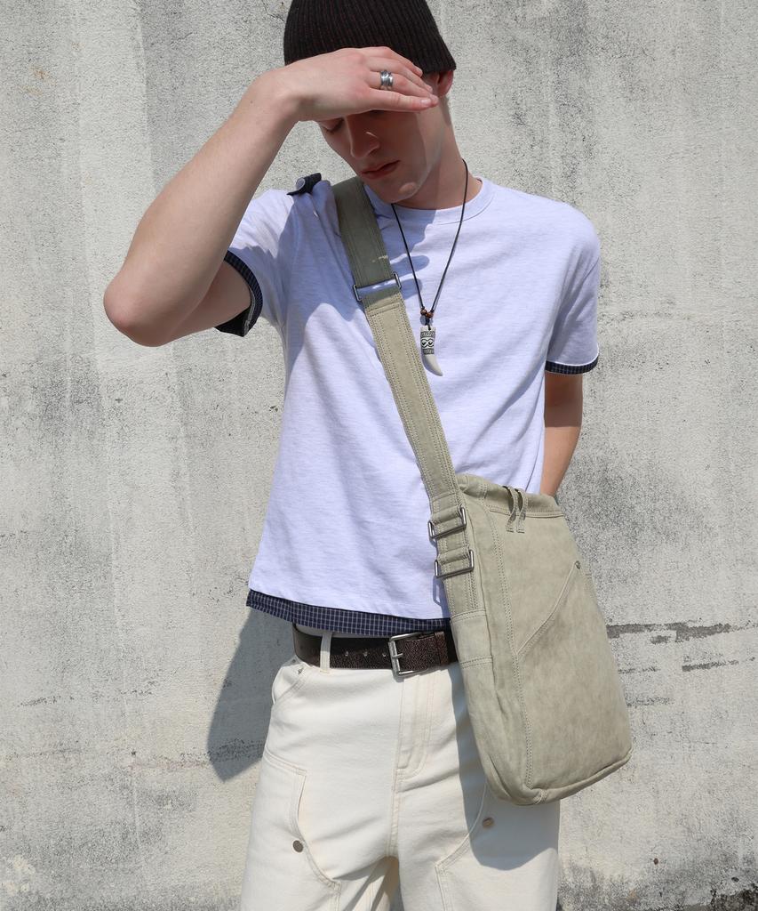 Doffjason Cotton Washed Storage Bag Beige