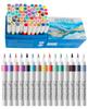 TOMSING Acrylic Marker Pen Soft for Painting On and Handmade 60-Color Set, Water-Based, Quick-Drying, Tip, Water-Resistant, Plastic, Fabric, Bags,