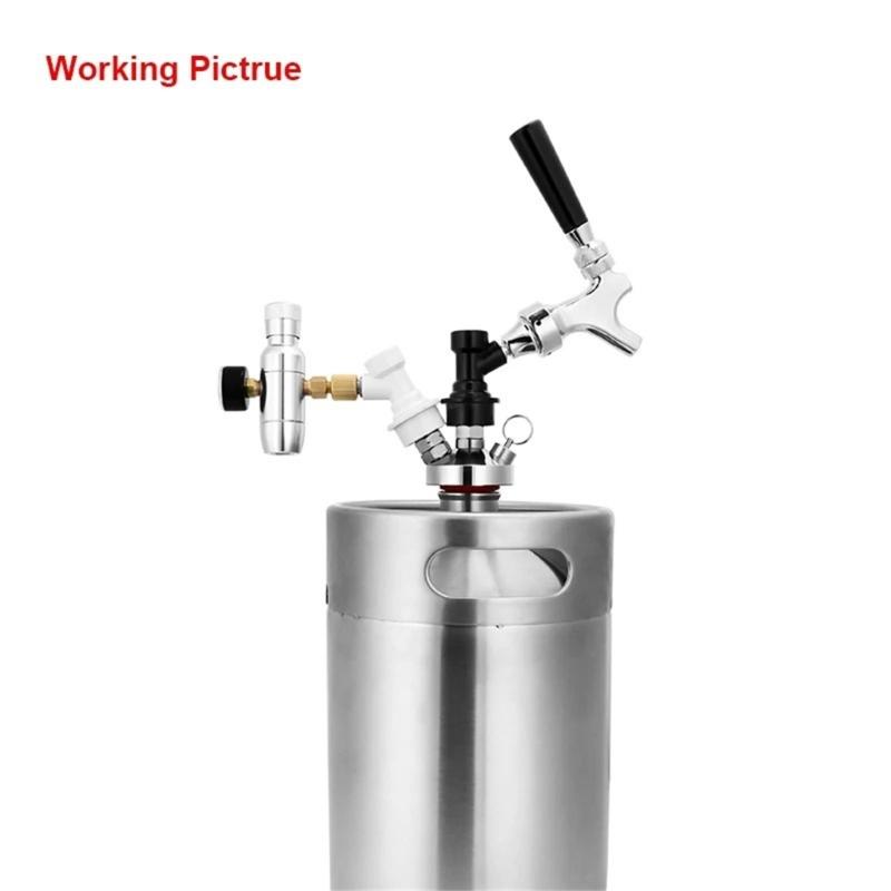 CO2 Regulator 0-60PSI Pressure Reducing Valves Gas Regulator for Efficient Home Brewing and Sodas Water Production