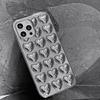 Luxury Plating Bright Silver 3d Love Phone Case For Iphone 14 13 12 Mini Xs 11 Pro Max Xr X 7 8 6 6s Plus Se 2020 Soft Cover