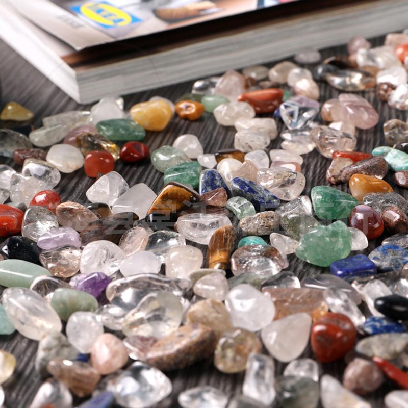 50g/bag Natural Mixed Colorful Crushed Stones - Perfect for Aquarium Fish Tank Decoration!