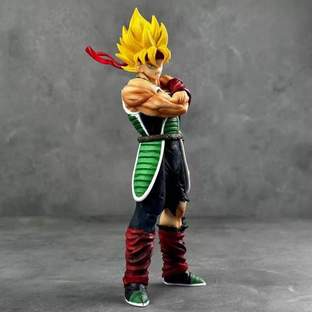 24CM Burdock Figure Son Goku Father Anime Dragon Ball Z Super Saiyan Two Headed Statue Model Toy Gift Collection Ornaments PVC