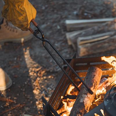 Long Handle Charcoal Pliers Metal Camping Barbecue Tongs Fireplaces Clamps Barbecue Charcoal Pick Up Tool Enduring