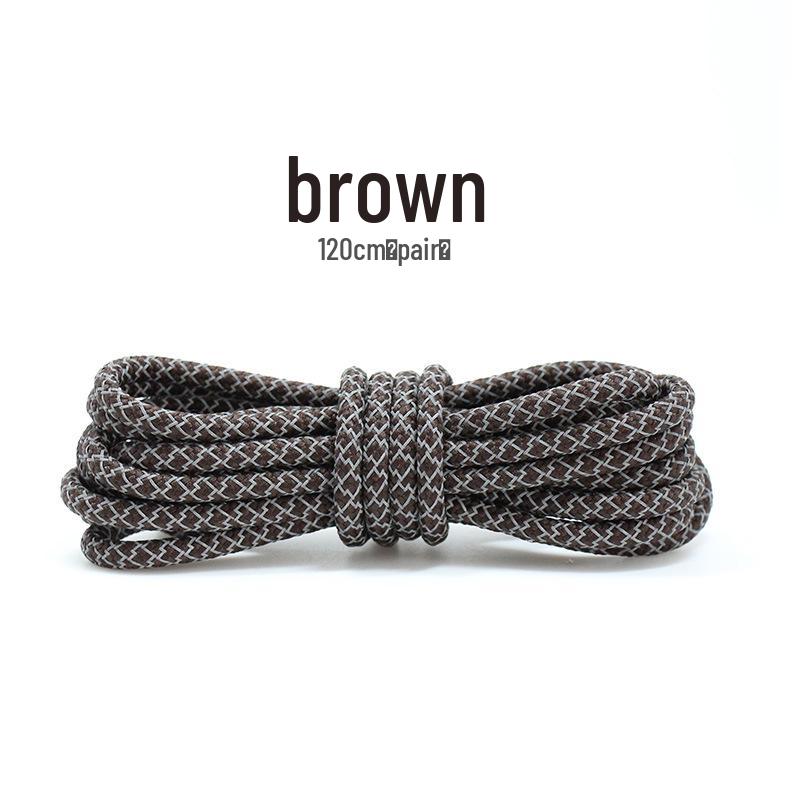 

3m Round Reflective Black Starry Sky Luminous Shoelaces for Air Force One and Basketball Shoes 120cm кофейный