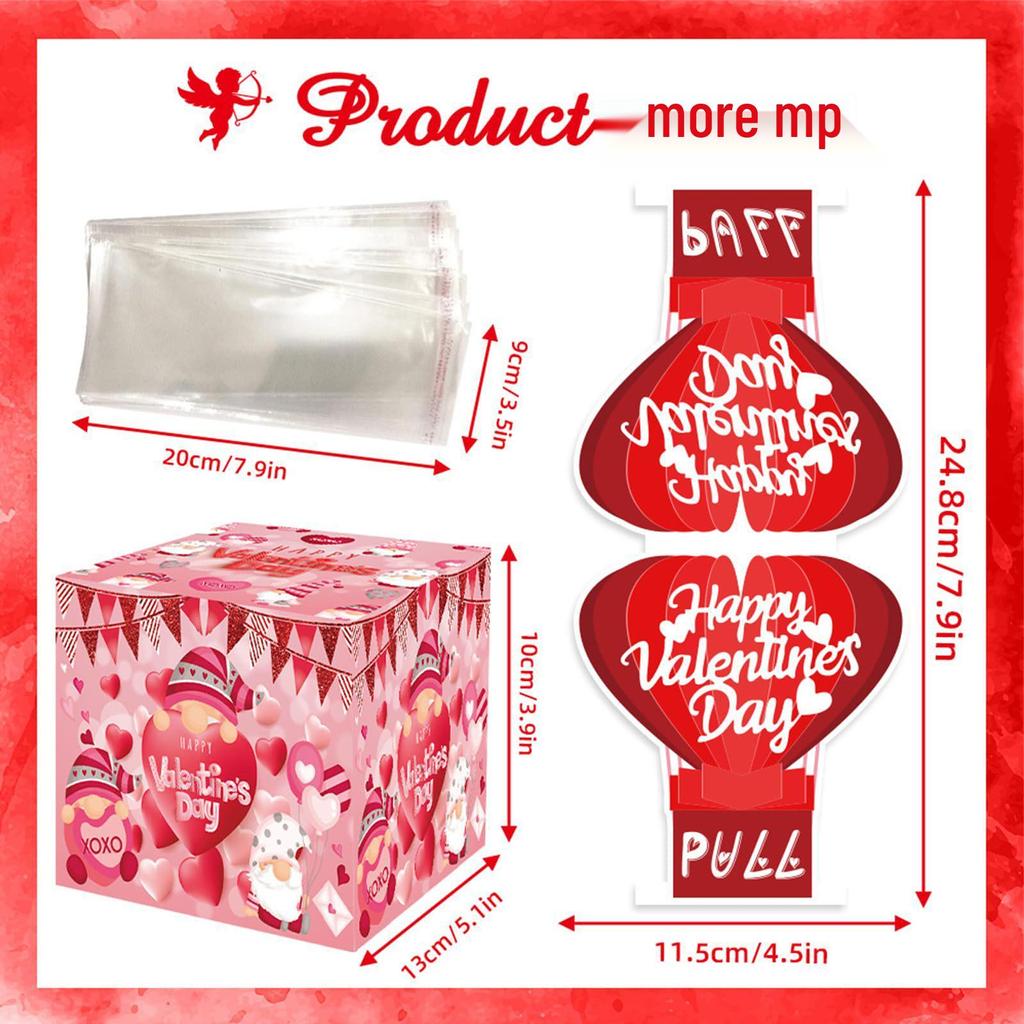 Valentine's Day Surprise Cash Gift Box with Pull-Out Red Envelope