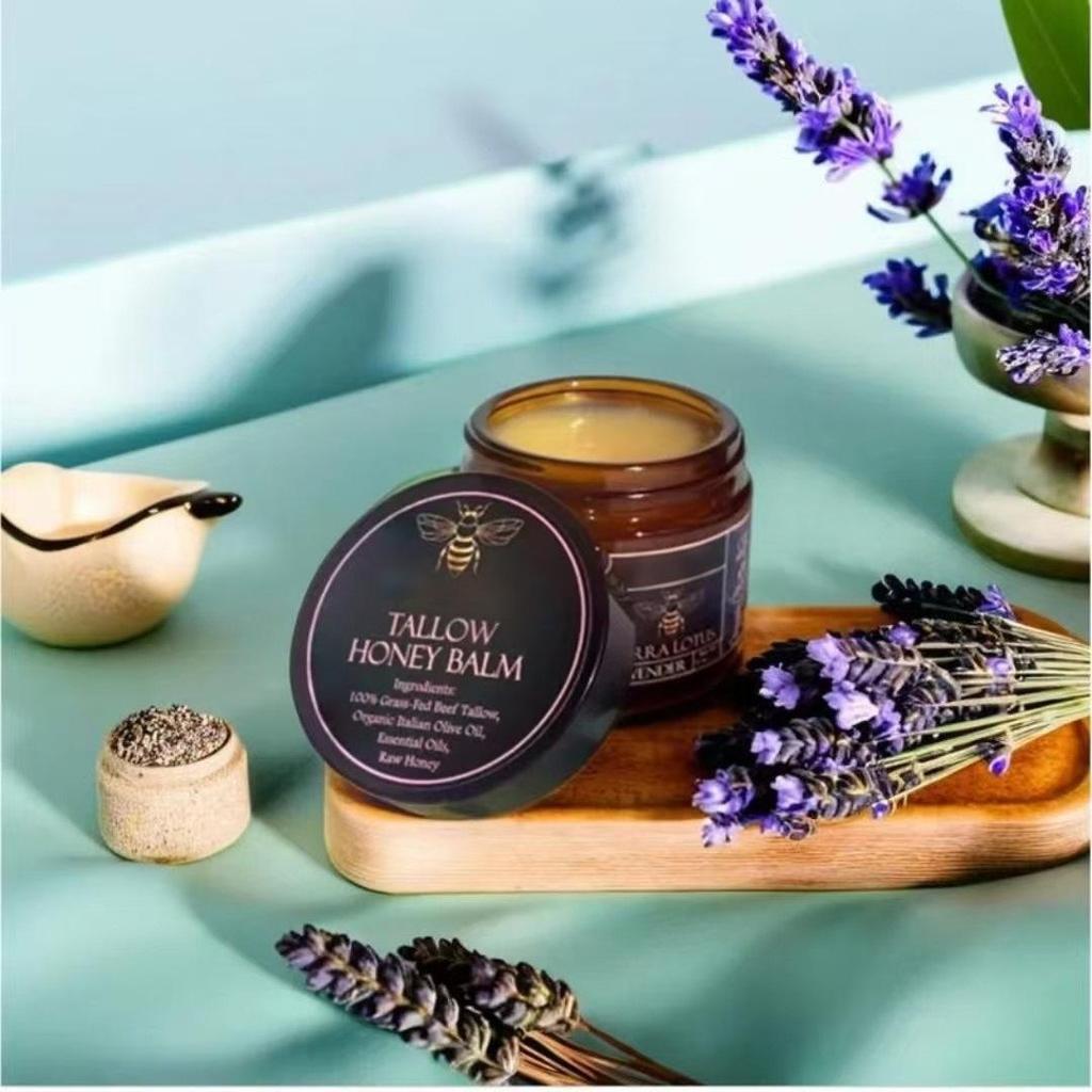 Hydrating & Nourishing Honey Beef Tallow Skin Cream with English Packaging