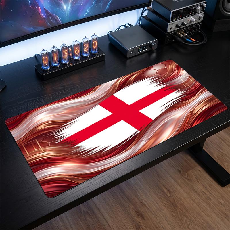 Engeland Voetbal Embleem Muismat, Uitgebreide Antislip Rubberen Bureau Mat voor Gaming Kantoor Laptop Fan Cadeau