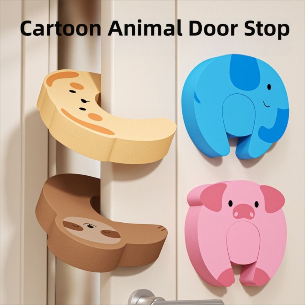 Cartoon Animals Door Stopper Anti Pinch Hand Door Hinge Cover New Children Finger Protector