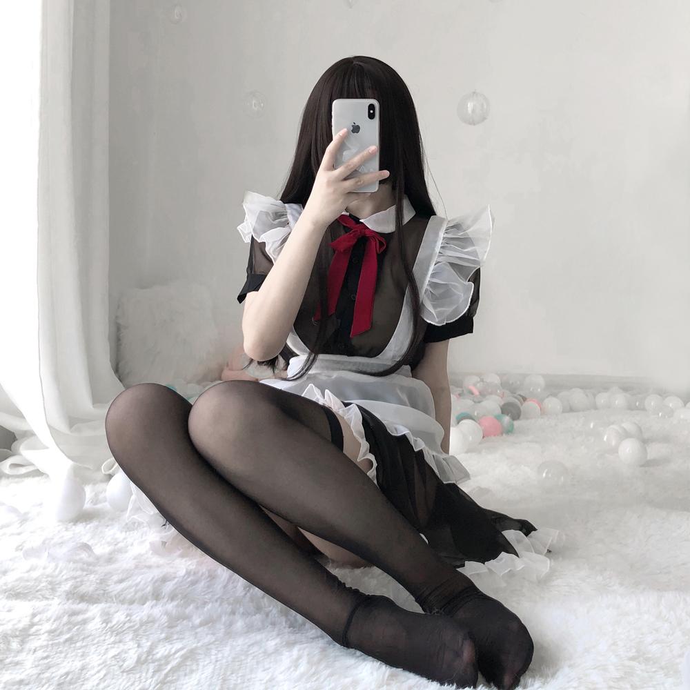 Women Girls Lolita Uniform Outfits Halloween Roleplay Costumes Maid Dress Cosplay Sexy Lingerie Late Night French Maid Costume