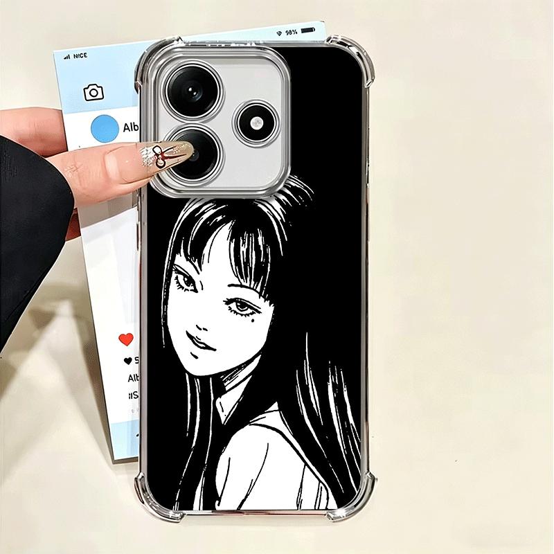 Japanese Horror Anime Plating Phone Case For Xiaomi Poco X5 X6 X7 X8 Pro Max F8 Ultra F7 M8 M7 M5S Redmi 15C 15 14C 13C 13 X3 12