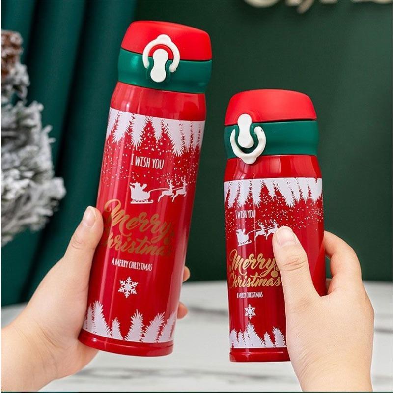 304 Stainless Steel Christmas and New Year Gifts Bouncing Thermos Cup, Male and Female Students Creative Water Cup Internet Celebrity Simple Cup