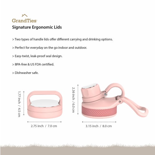 GRANDTIES Vacuum Insulated Stainless Steel Wide Mouth Water Bottle, 709ml, with Two Lids, Direct Drinking, Keeps Hot or Cold Water Hot for 12 Hours, K