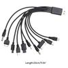 10 In 1 USB Multi Charger USB Cables for Mobile Phones USB Charging Cord 20CM/7.87in