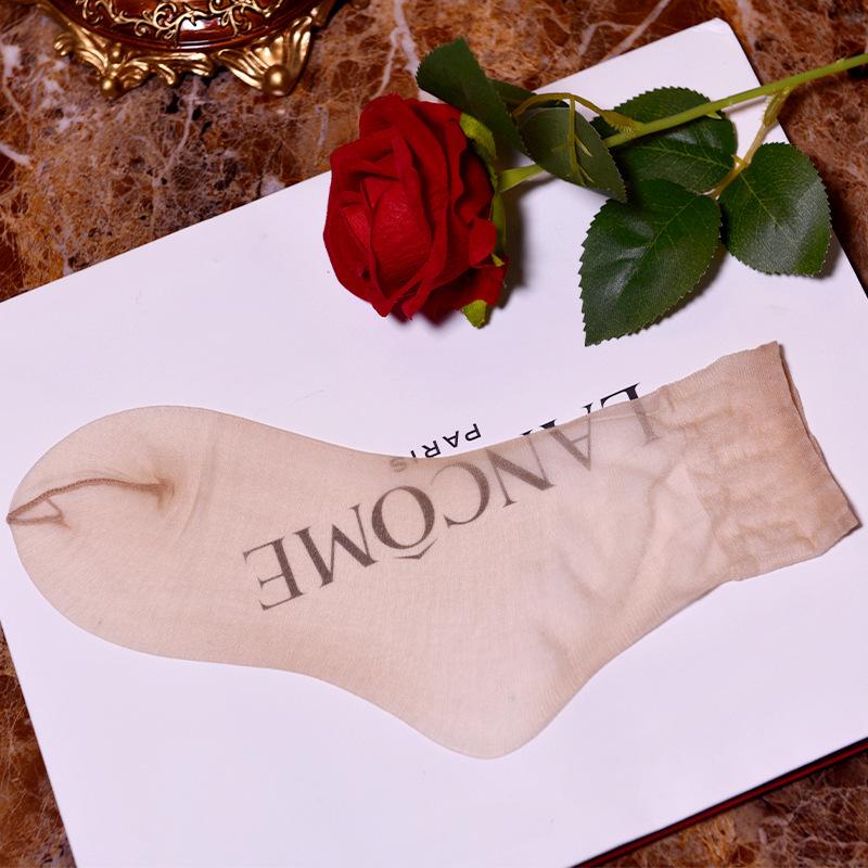 3 Pairs of Crystal Silk Ultra-Thin Transparent Toe Stockings for Women