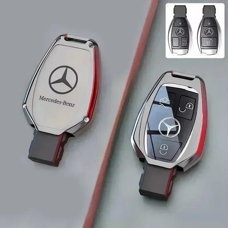 Zine Alloy Car Key Case Cover Shell Holder For Mercedes Benz A B C E Class GLS GLA GLK GLC CLS CLA AMG W204 W205 W212 W463 W176 CD1