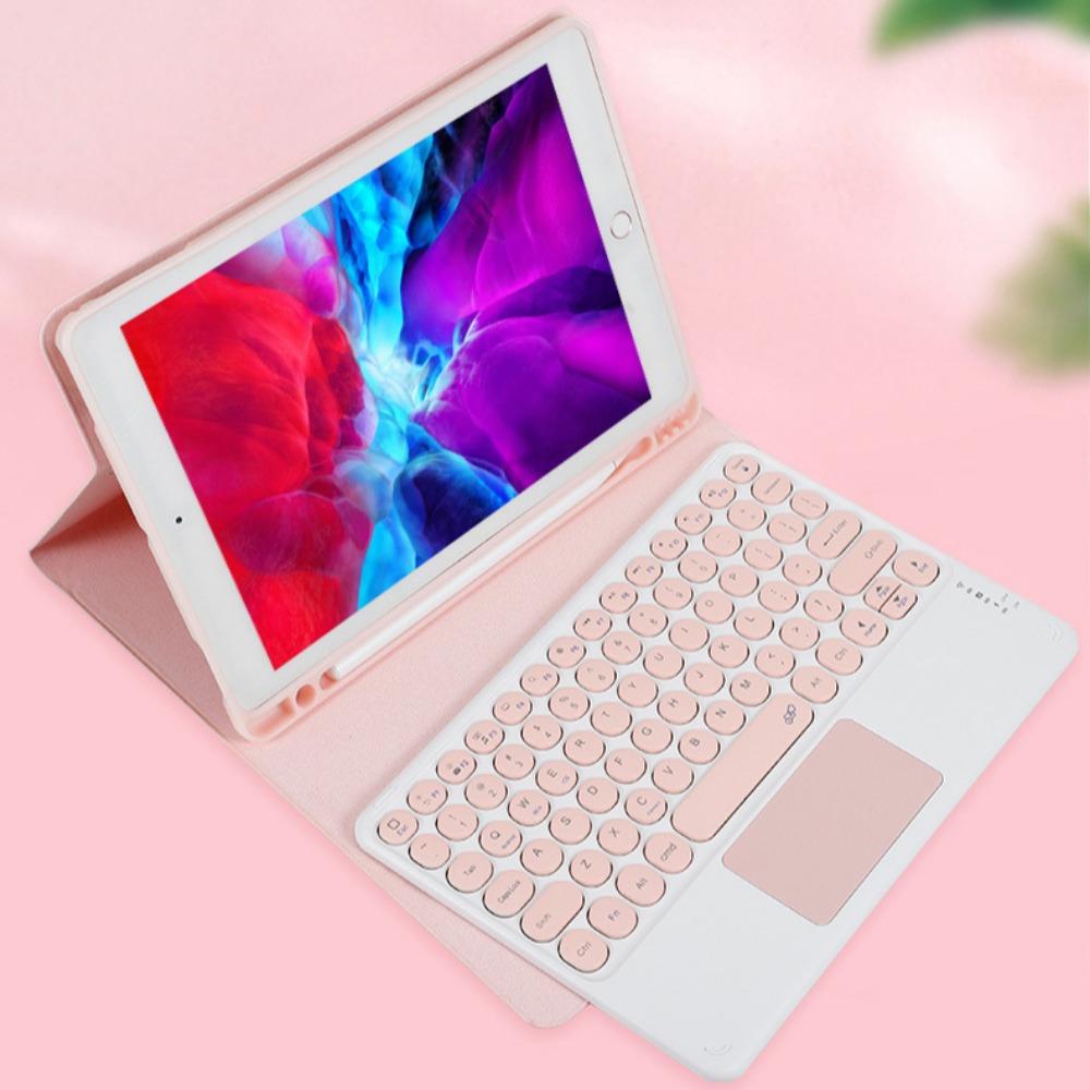 For iPad 11 Leather Case with Detachable Bluetooth Keyboard Touch Control for 10.9 10.2 Inch Tablet Mouse