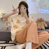 Women's Korean Style Summer Cartoon Homewear Set