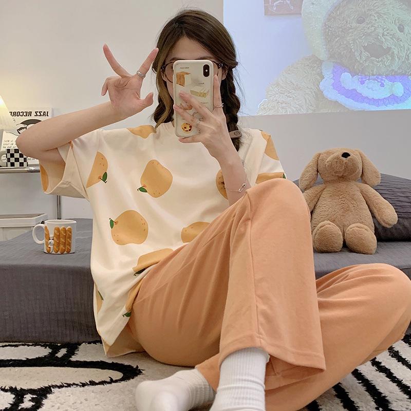 Women's Korean Style Summer Cartoon Homewear Set