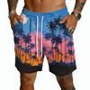 Pantalones Cortos Casuales para Hombre con Estampado Hawaiano y Cordón, Ligeros de Secado Rápido con Entrepierna de 5 Pulgadas para Vacaciones de Verano