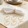 6PCS Modern Moon Napkin Rings Minimalist Table Napkin Holder Party Supplies Serviette Ring  Wedding