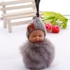 Imitation Rex Rabbit Fur Sleeping Doll Keychain - Cute Sleeping Baby Bag Pendant Gift