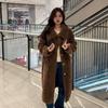 Autumn and Winter New Women's Long Large Lapel Wool Coat