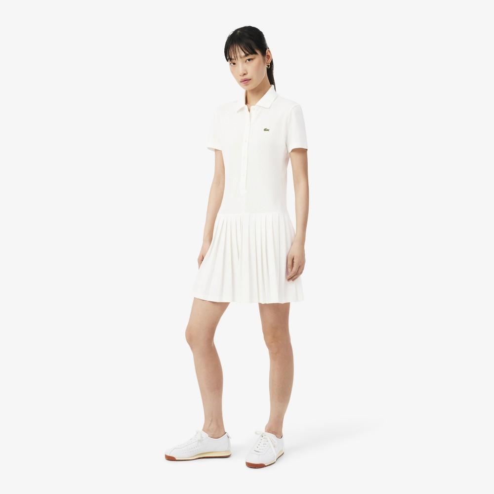[Lacoste] Женское платье-поло с коротким рукавом из мини-пике EF8839-56G70V 34