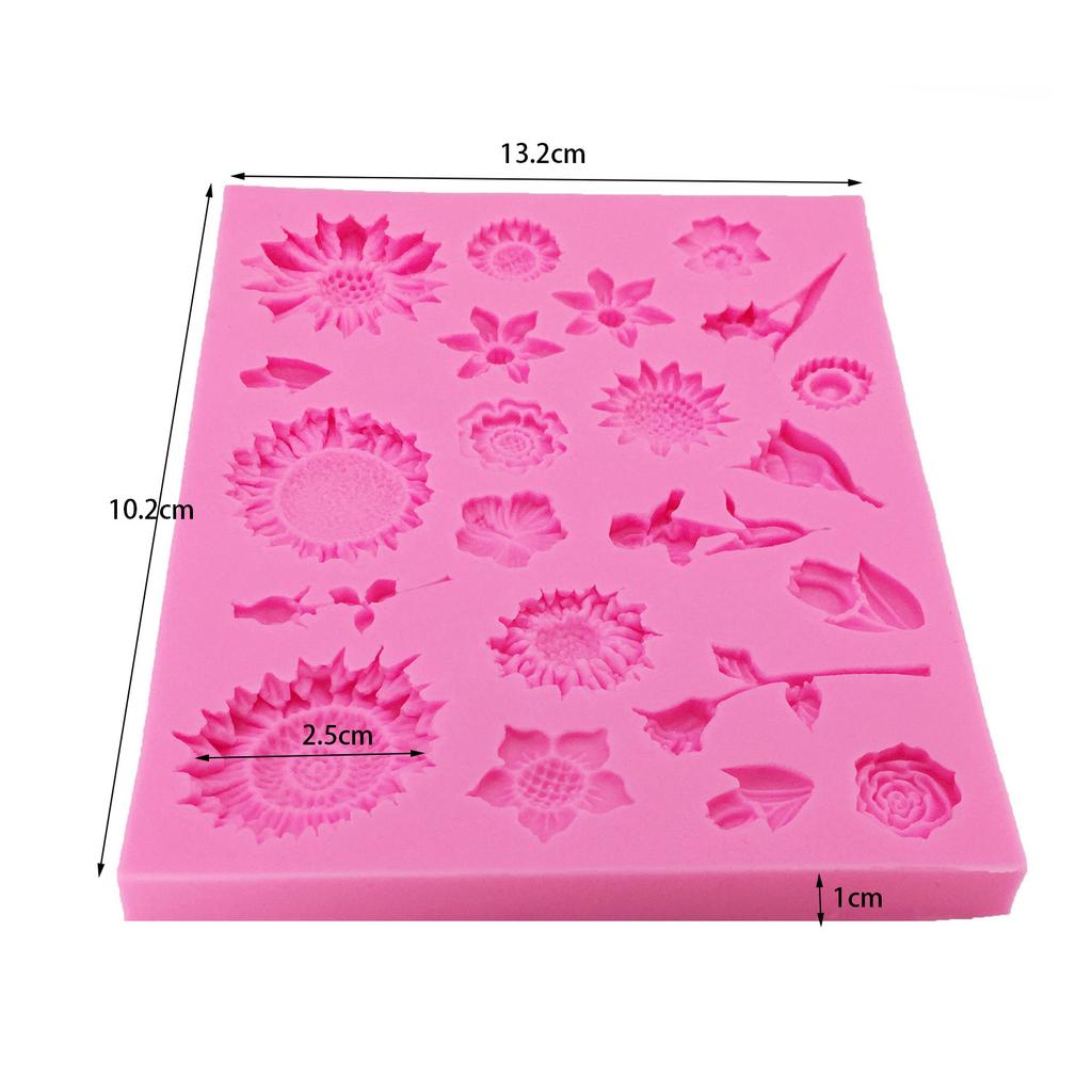 Big Rose Sun Flower Molds DIY Handmade Baking Tools Cake Decorating for Party   Birthday Gift