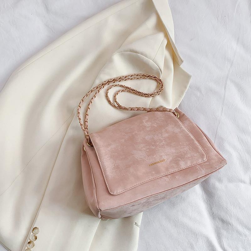 Stylish Spring New Fashionable Single Shoulder Chain Bag With Vintage Appeal And Large Capacity In Black White Pink Or Silver