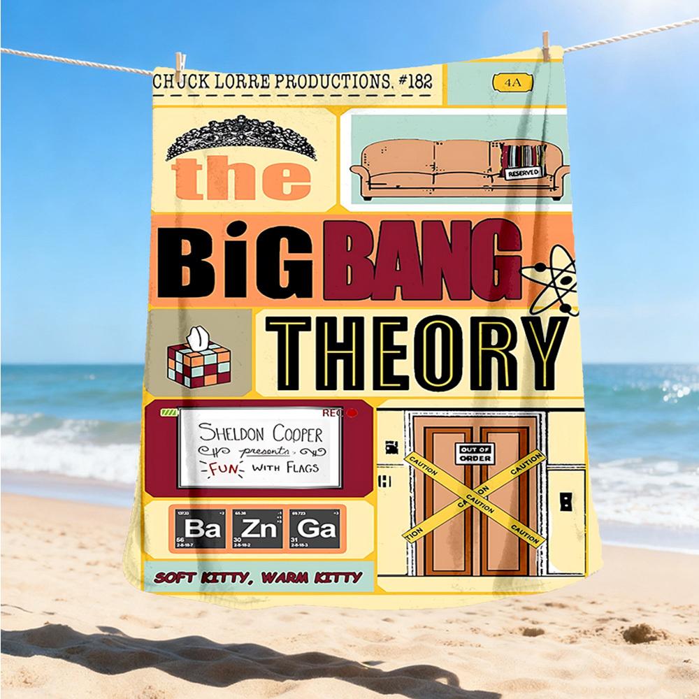 1 Stück The Big Bang Theory Outdoor Flanelldecke, Leicht Warm Gemütlich für Reisen Camping Büro Weiches Polyestergewebe