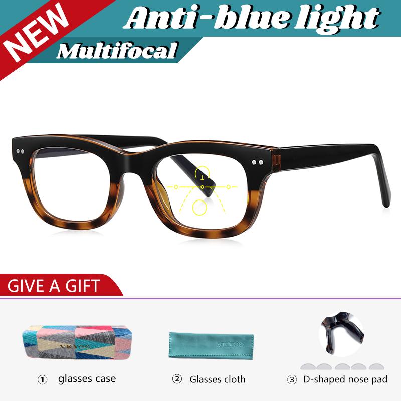 

VICKI Классический минималистский дизайн Очки с защитой от синего света Прогрессивные очки Фотохромные настраиваемые рецептурные очки PFD2194 0