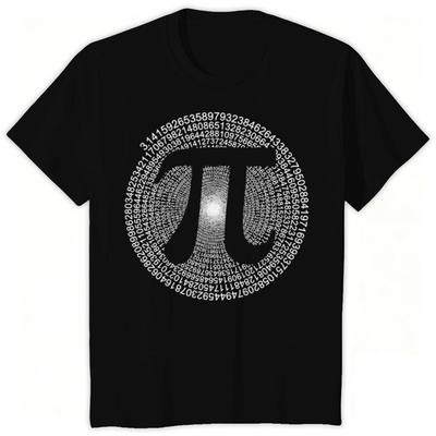 T-shirts Homme Drôles 3.14 Symbole Nombre Pi Graphique Tee Mathématiques Science Été Manches Courtes T-shirt Cadeaux d'Anniversaire Haut Décontracté