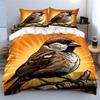 Sparrow perched on branch. Bedding sets Duvet cover sets Duvet covers Pillowcases(1 * Duvet Cover 2 * Pillowcases without duvet insert)