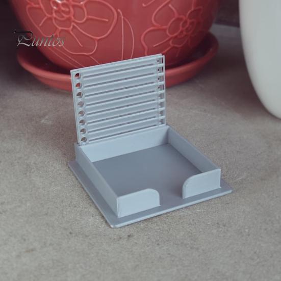 2Pcs Sticky Note Dispenser Holders High Durability Smooth Edge Burr Free Multifunctional Sticky Note Holder with Stencil