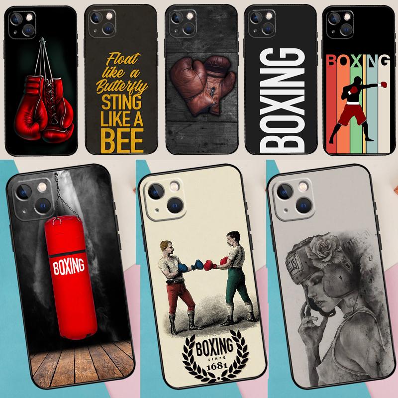 Boxing Art Phone Case For Apple iPhone 15 16 14 13 12 11 17 Pro Max Mini 17 Air 16e 16 Plus Back Cover