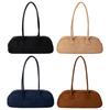 Women Suede Boston Tote Bag Suede Shoulder Bag Zipper Bowling Handbag Solid Color Multi-pocket Clutch Purse for Shopping Travel