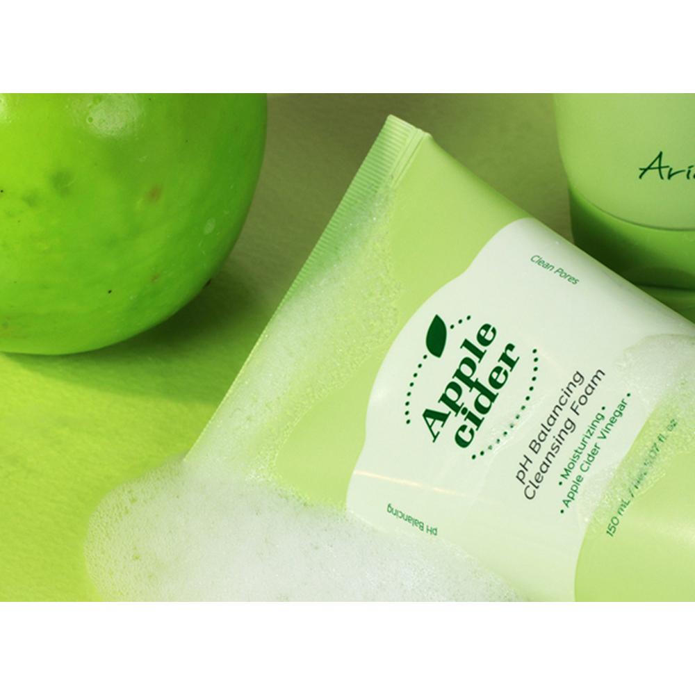 Arial Vegan Apple Cider pH Slightly Acidic Balancing Cleansing Foam, 150ml, 1 piece