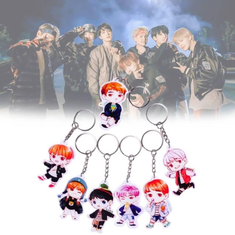 Premium Quality Bts Bangtan Boys Acrylic Key Ring Keychain Featuring Jung Kook Jimin Jin V Suga Jhope