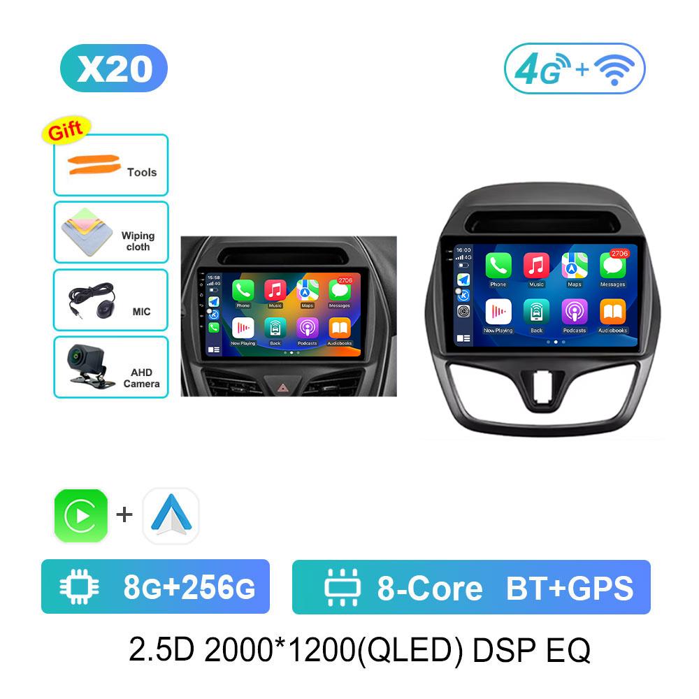 Auto Video Multimedia Player DSP Stereo 2.5D Bildschirm für Chevrolet Spark Beat 2015 - 2017 Navigation GPS Android 14 System WiFi