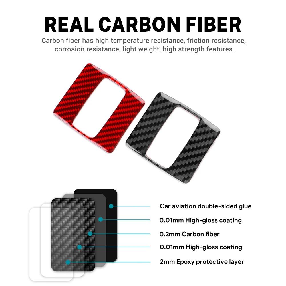 Real Carbon Fiber For Mazda 3 Axela 2014 2015 2016 2017 2018 LHD RHD Car Warning Light Frame Panel Inteior Accessories Sticker
