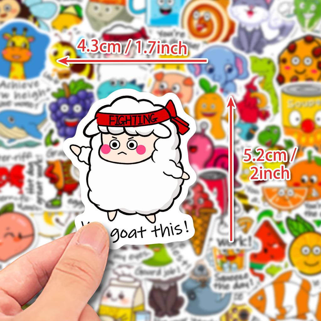 50 Homophone Stickers TEMU English Puns Fun Reward Children Cute Student Stickers