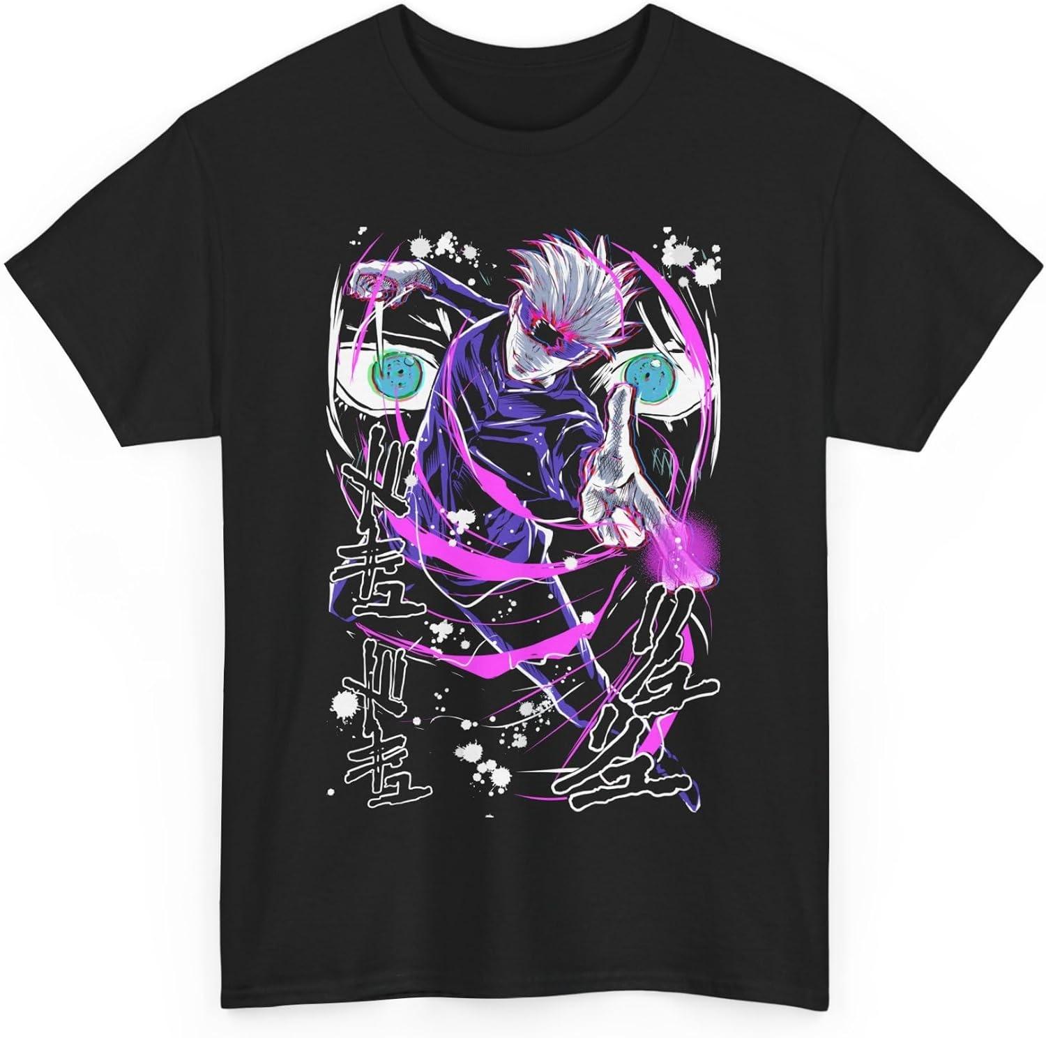 

Jujutsu Gojo Anime T-Shirt Unisex Kaisen Satoru Anime Japanese Cotton Tee(1) XXXXXL чорний