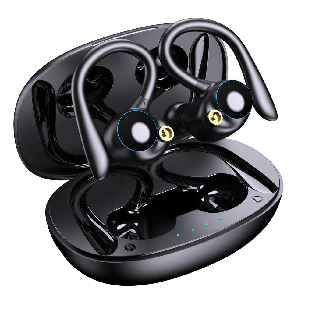 2023 Waterproof Sports Bluetooth Ear-Hook Headset: Wireless, Noise-Reducing, Stereo Sound, Long Battery Life