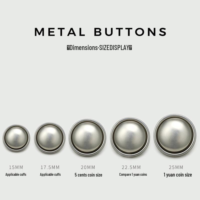 Versatile Matte Gold Mushroom Metal Button for Coat Decoration