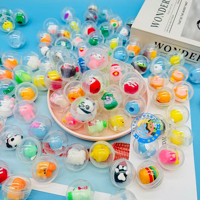 10 packs of mixed gashapon dolls and pull-back car dolls in various styles, 32*32mm size, one set per delivery